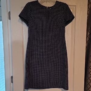 Calvin Klein Navy and White Patterned Mini Dress